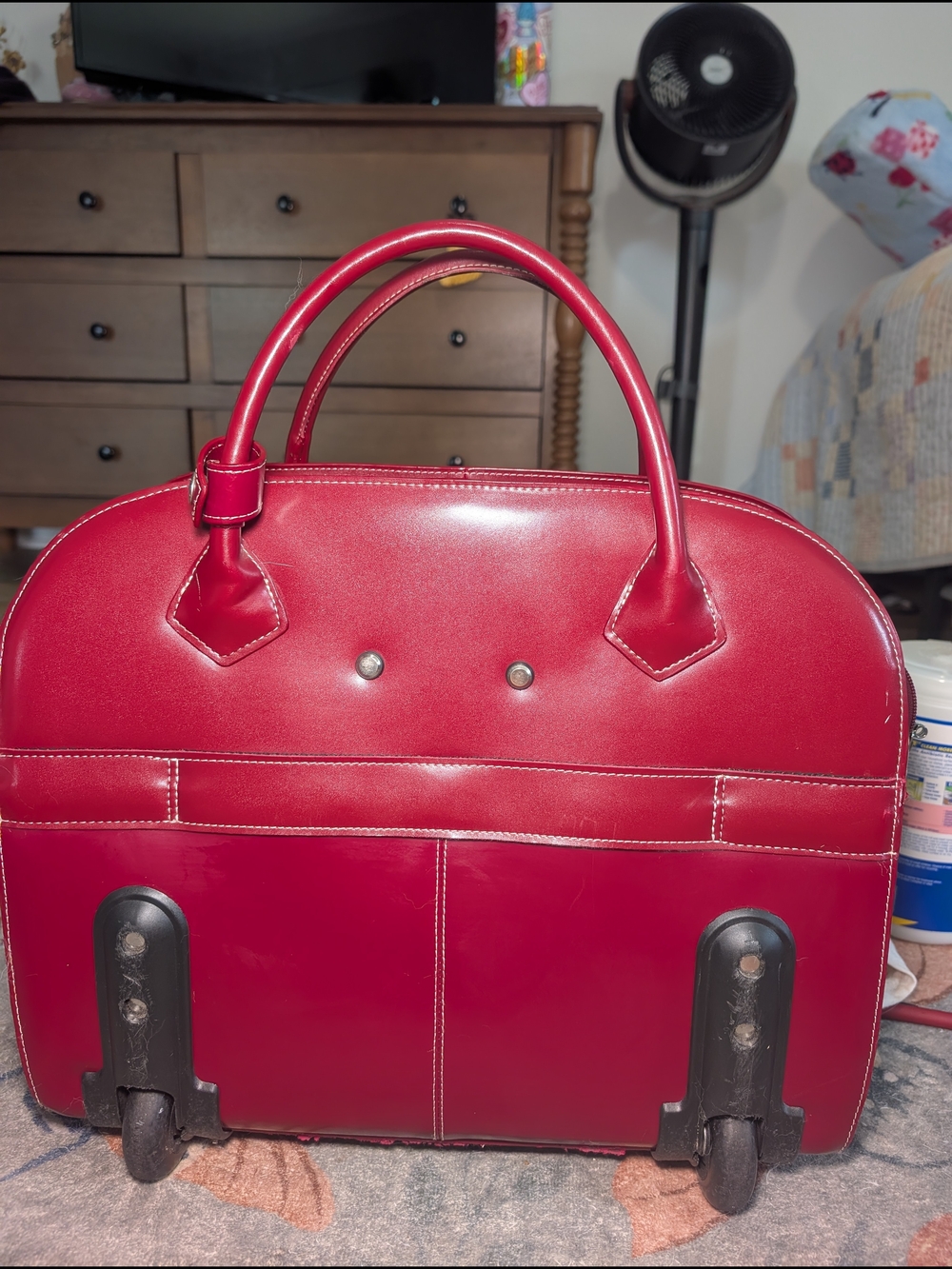 McKlein All Leather Rolling Briefcase - Picture 6 of 10